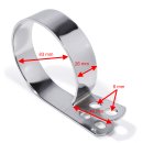 Exhaust bracket mounting clamp chrome 3¼" for...