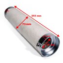 Performance Baffle dinsertion de silencieux 73x253 mm DB-Killer p collecteur 3"