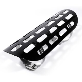 Pare Chaleur Silencieux Collecteur d`Échappement 230mm noir Protection Thermique Slotted