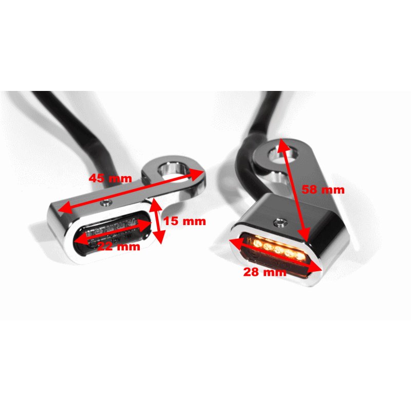 Mini LED Blinker Für Harley Softail – E-geprüft, Rauchgrau, Top-Qualität Für Bj. 96-14