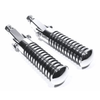 Pedaline poggiapiedi cromo Universale con staffa per Harley Honda Suzuki Yamaha