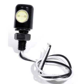 Mini placa de matrícula LED Iluminación de la placa Negro Alu Motocicleta