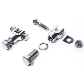 Soporte de estribo cromado para Harley-Davidson Softail Crash Bar Pegs Universal