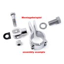 Soporte de estribo cromado para Harley-Davidson Softail Crash Bar Pegs Universal