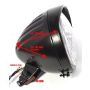 5¾" Scheinwerfer H4 Grooved Schwarz ECE...
