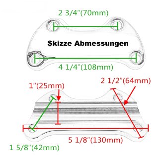 Lenkerklemme Schwarz F. Harley-Davidson Motorräder Mit 1 Zoll Lenker, 26,95