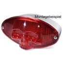 Rücklicht Ersatzlinse Licht Scheibe Cat Eye Rot Totenkopf Universal 3D Skull