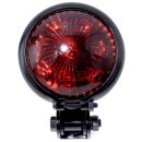 Rücklicht Bates Style Schwarz Rot LED 12V Universal Bobber Chopper Custom Harley
