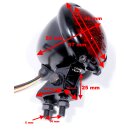 Rücklicht Bates Style Schwarz Rot LED 12V Universal...