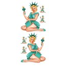 Adesivo-Set Vintage Liberty Pin Up Girl XL 16 x 13 cm...
