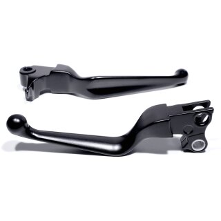 Hand Lever Set Brake Clutch black for Harley Davidson Big Twin Cam 1996 - 2017