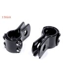 Abrazadera de montaje 25mm Soporte negro 1" Marco HD manillar Crash Bar Estribos