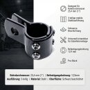 Abrazadera de montaje 25mm Soporte negro 1" Marco HD manillar Crash Bar Estribos