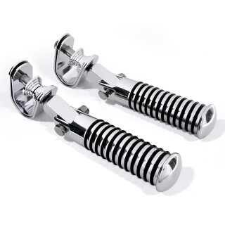 Sturzbügel-Fußrasten-Set Chrom Highway Pegs Motorschutzbügel Sundance Universal