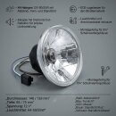 5¾" H4  Inserto Faro Lente Chiara alogena Universale Motocicletta US Car Auto