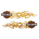 Sticker-Set Harley-Davidson Decal Flame left + right 24 x...