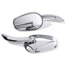 Mirror set  "Diamond " Twin Cam Style for Harley Davidson and Japanese Bikes