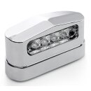 Iluminación de la matrícula Placa Cromada LED Motocicleta Remolque Universal