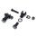 Staffa poggiapiedi nera per pedane paramotore Harley-Davidson Softail Custom