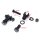 Staffa poggiapiedi nera per pedane paramotore Harley-Davidson Softail Custom
