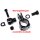 Staffa poggiapiedi nera per pedane paramotore Harley-Davidson Softail Custom