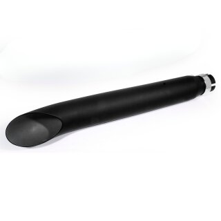 Turn Out Long Slip On Muffler Black for Harley Davidson Custom Bikes Universal