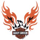 Aufkleber Harley-Davidson Adler mit Bar + Shield 6,5 x 6,5 cm Phoenix Eagle Helm