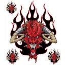 Pegatina-Set Diablo mal traspasado 16x12,5 cm Sinister...