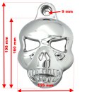 Hupenabdeckung Totenkopf Skull Chrom Horn Cover für Harley-Davidson Big Twin