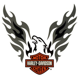 Fenster-Aufkleber Harley-Davidson Adler 20 x 19 cm Windshield Eagle B +S Window