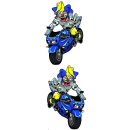 Aufkleber-Set Joker Blau Motorrad 10,5 x 5,5 cm Blue...