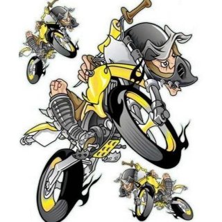 Aufkleber-Set Irre auf Enduro Gelb 17 x 14 cm Yellow Air Motocross Helm Sticker