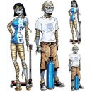 Sticker-Set Mummy Couple Zombie 16,5 x 4,5 cm Racing Decal