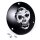 3D Skull Kupplungsdeckel f&uuml;r Harley -98 Evo Shovel Totenkopf Derbycover Schwarz