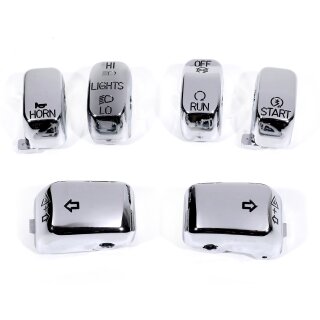 Couvercles dinterrupteurs chromés pour Harley Sportster Dyna Softail Tourer 96-