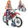 Aufkleber Set Sexy Girl Enduro Rot 17x12 cm Do it in the Mud Decal Motocross Red 