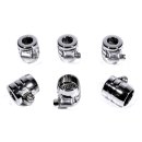 Hose End Clamp Set Chrome 3/8-5/16&quot; Clamp for Harley...