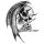 Autocollant Crâne de diable 8 x 6,5 cm Airbrush Devil Skull Sticker Decal Helmet