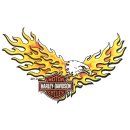 Pegatina Harley-Davidson águila ardiente 18 x 11...