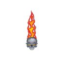 Aufkleber Flammender Totenkopf 21x6 cm Flaming Skull...