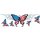 Aufkleber-Set Schmetterling USA 20 x 6 cm Butterfly Tribal Airbrush Sticker 