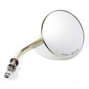 Round gold classic small mirror with E-Mark for Harley-Davidson