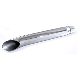 Auspuff Schalldämpfer Endtopf Chrom Turn Out lang für Harley Davidson Universal