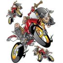 Sticker-Set Mad on Enduro 17 x 14 cm Red Air Motocross...