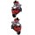 Aufkleber-Set Joker Rot Motorrad 10,5 x 6,5 cm Red Jester Sport Bike Decal