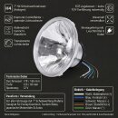 7" H4 Scheinwerfereinsatz mit klarer Lichtscheibe Universal Motorrad Auto US Car