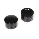 Front Axle Nut Covers Die-Cast Black for Harley Davidson...