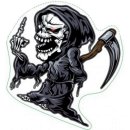 Sticker Reaper Finger Skull  7,2 x 6,3 cm Helmet Decal