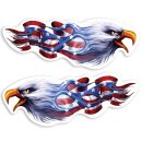 Aufkleber-Set Adler USA Flagge 8 x 3,5 cm USA Eagle...