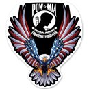 Aufkleber Amerika Adler Flagge 7,5 x 6,5 cm POW MIA...